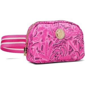 NWT Lilly Pulitzer Jeanie Belt Bag Women OS Cerise Pink Pinkie Promises Nylon